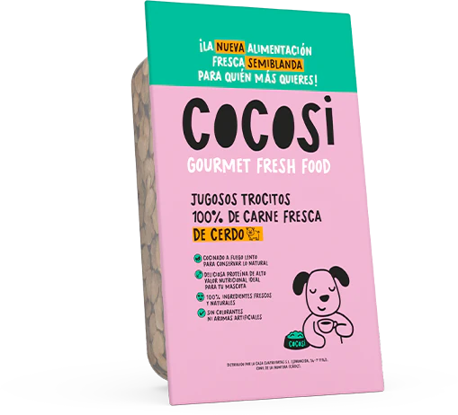 [COCOSI353] Cocosi Perro Tarrina Trocitos de Carne Cerdo Semihumeda