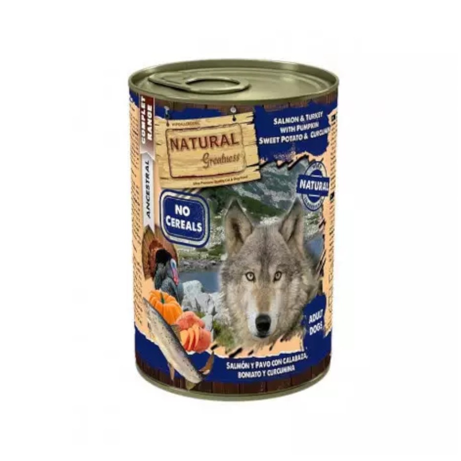 Lata Pavo con Salmón y Calabaza Natural Greatness - 400g