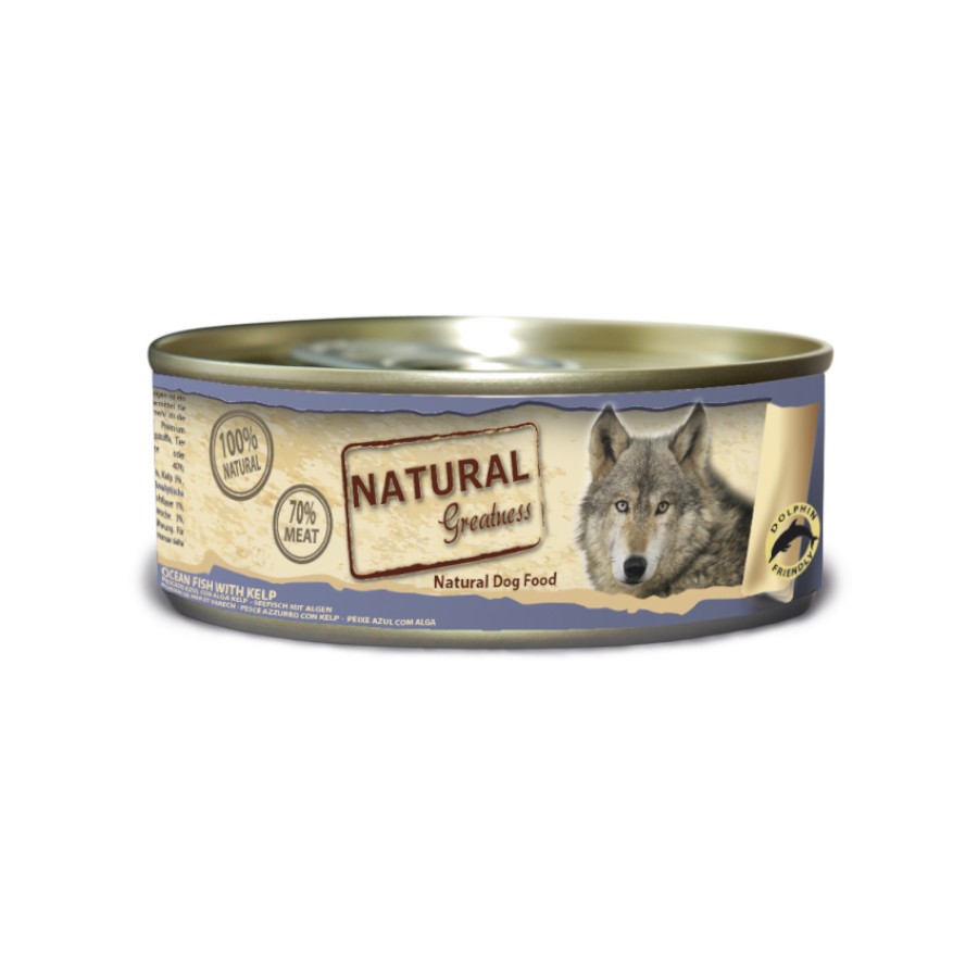 Natural Greatness Pescado con Kelp Lata para perros 156g