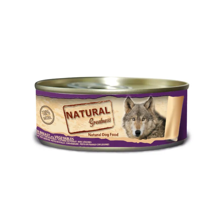Lata Natural Greatness Pechuga Pollo con Hígado y Verduras - 156g