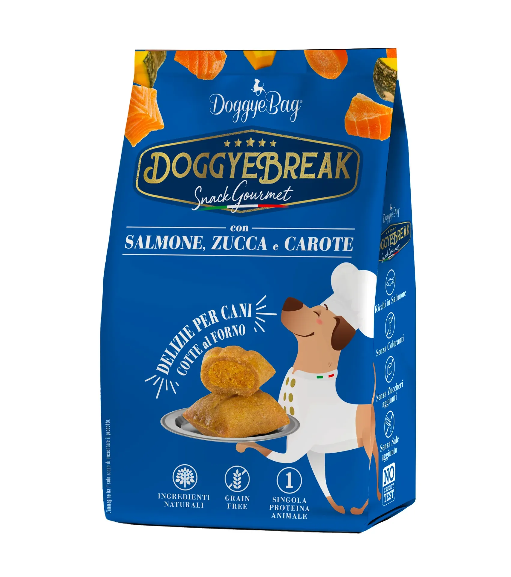 [SDGBSZC180] Snack Doggyebag con Salmón, calabaza y zanahorias