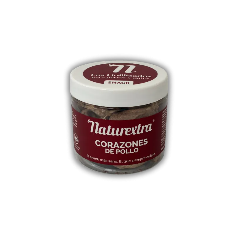 Snack Corazones de Pollo Liofilizados Naturextra - 30g
