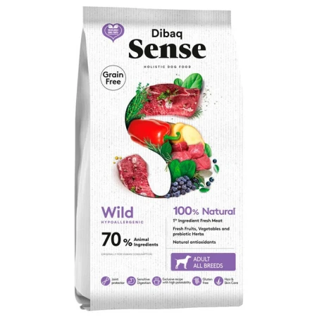 Dibaq Sense Adult Grain Free Salvaje Ciervo y Jabalí - 2kg