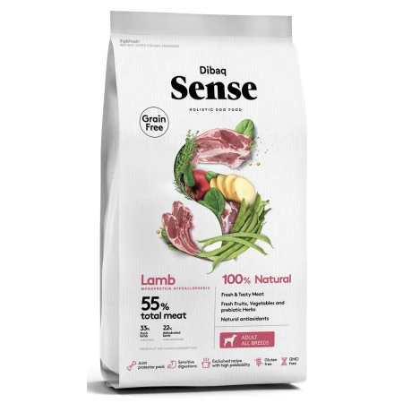 [1005985] Pienso Dibaq Sense Grain Free Cordero - 12kg Adulto
