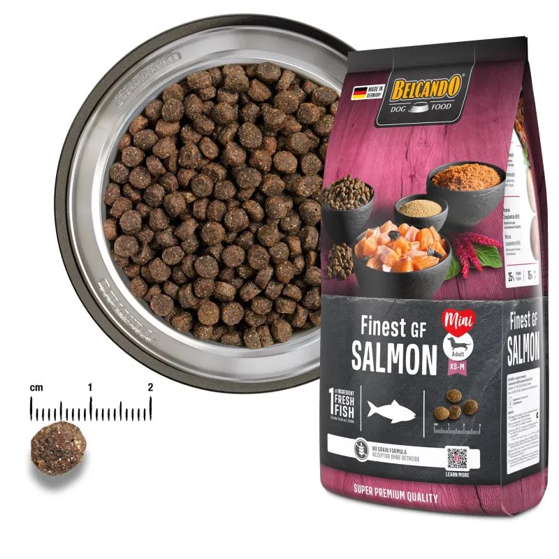 Belcando Finest Mini Grain Free Salmón - 1kg - Efecto Salsa