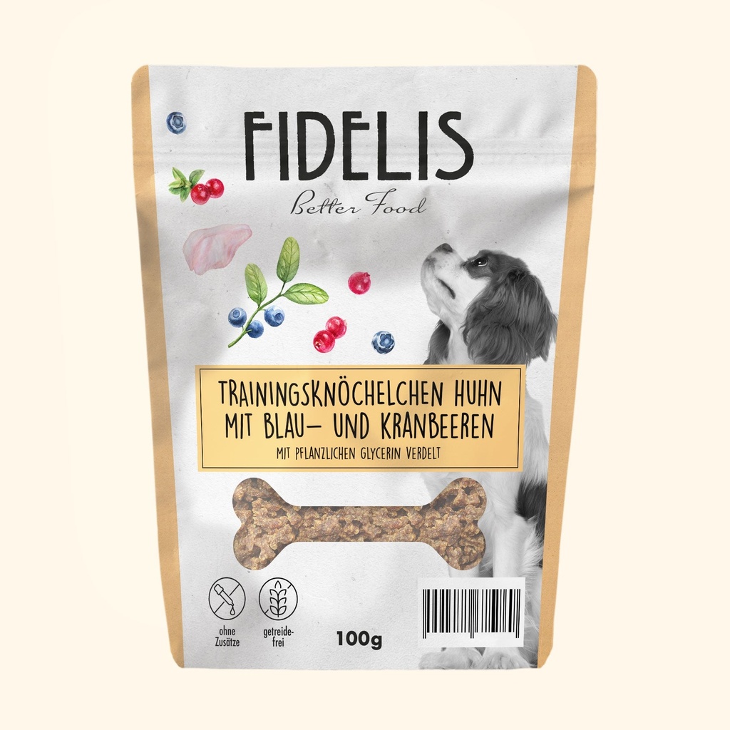 Fidelis - Huesitos de Entrenamiento de Pollo con Arándanos