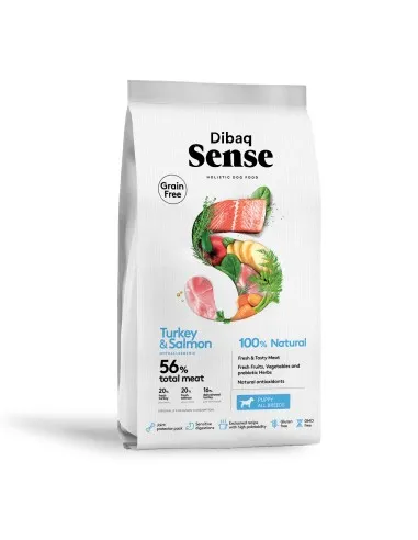 Dibaq Sense Grain Free Puppy Salmón y Pavo -2 kg