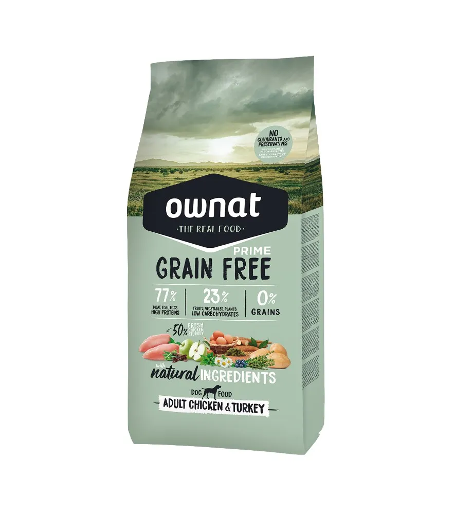 Ownat Prime Grain  Free - Pollo y Pavo - 3kg