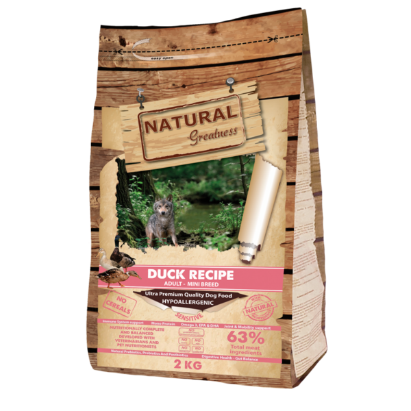 Natural Greatness - Receta de Pato Mini Hipoalergénica - 2kg