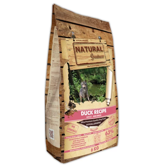 Natural Greatness - Receta de Pato Mini Hipoalergénico - 6kg