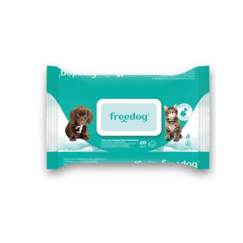 [KF016] Toallitas Higiénicas Freedog - Clorhexidina (Grande, 40 ud)