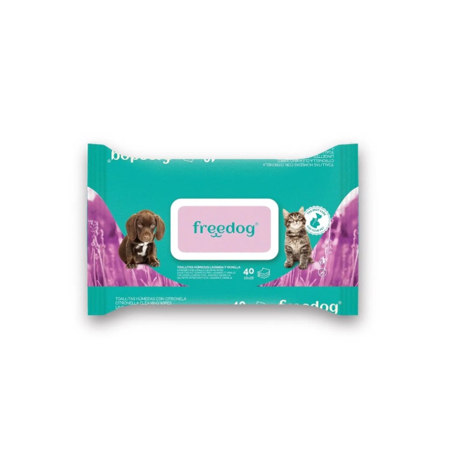 [FD090010514] Toallitas Higiénicas Freedog - Lavanda y Vainilla (Grande, 40 ud)