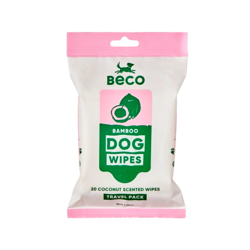 Beco Toallitas Higiénicas Formato Bolsillo con Coco para Mascotas