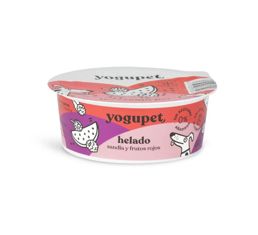 Helado Yogupet de Sandía, Frambuesa y Mora