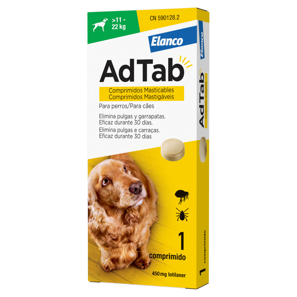 AdTab 1 Comprimido Masticable Antiparasitario 11-22kg