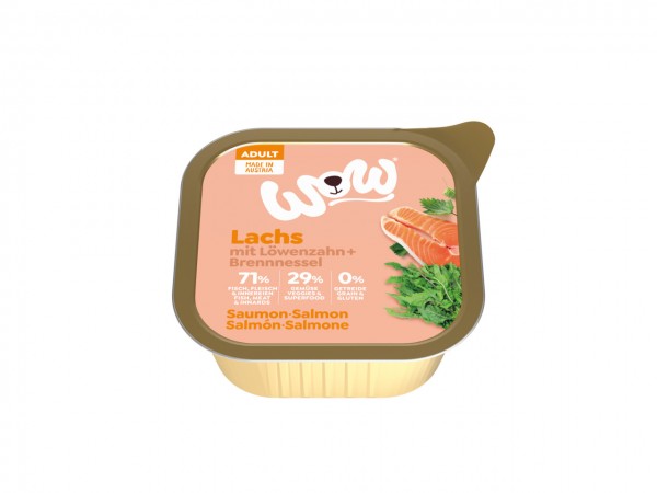 Tarrina WOW Adult Salmón - 150g