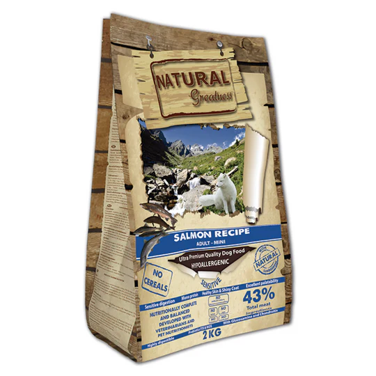[ASK61FI02] Natural Greatness - Sensitive de Salmón - Perros Mini (2kg)