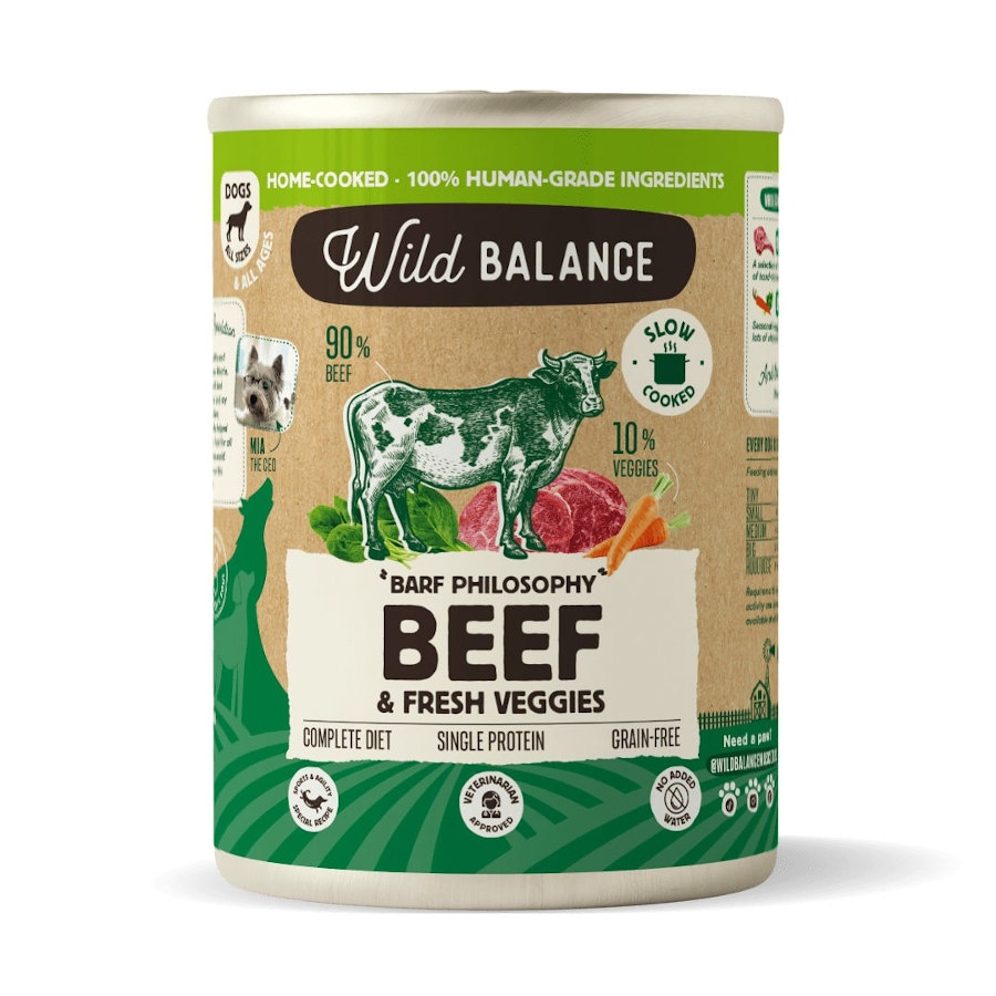 [WBLBPT40] Wild Balance BARF Ternera y Vegetales Lata Para Perros