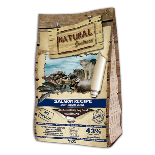 [ASK89FI02] Natural Greatness - Receta Salmón Medium & Largue 2kg