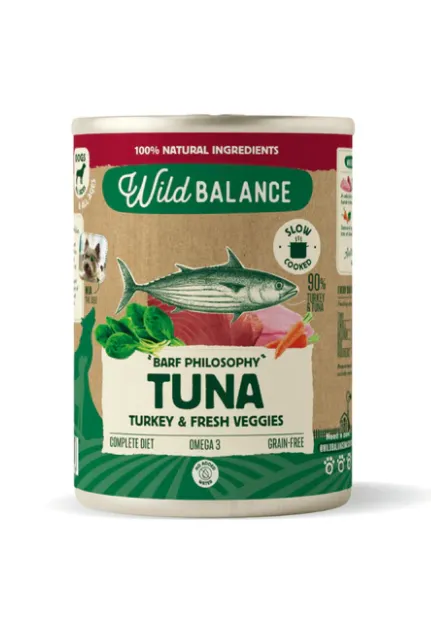 [WBLBPPAA40] Lata de Atún y Pavo para perros 400g - Filosofía BARF - Wild Balance