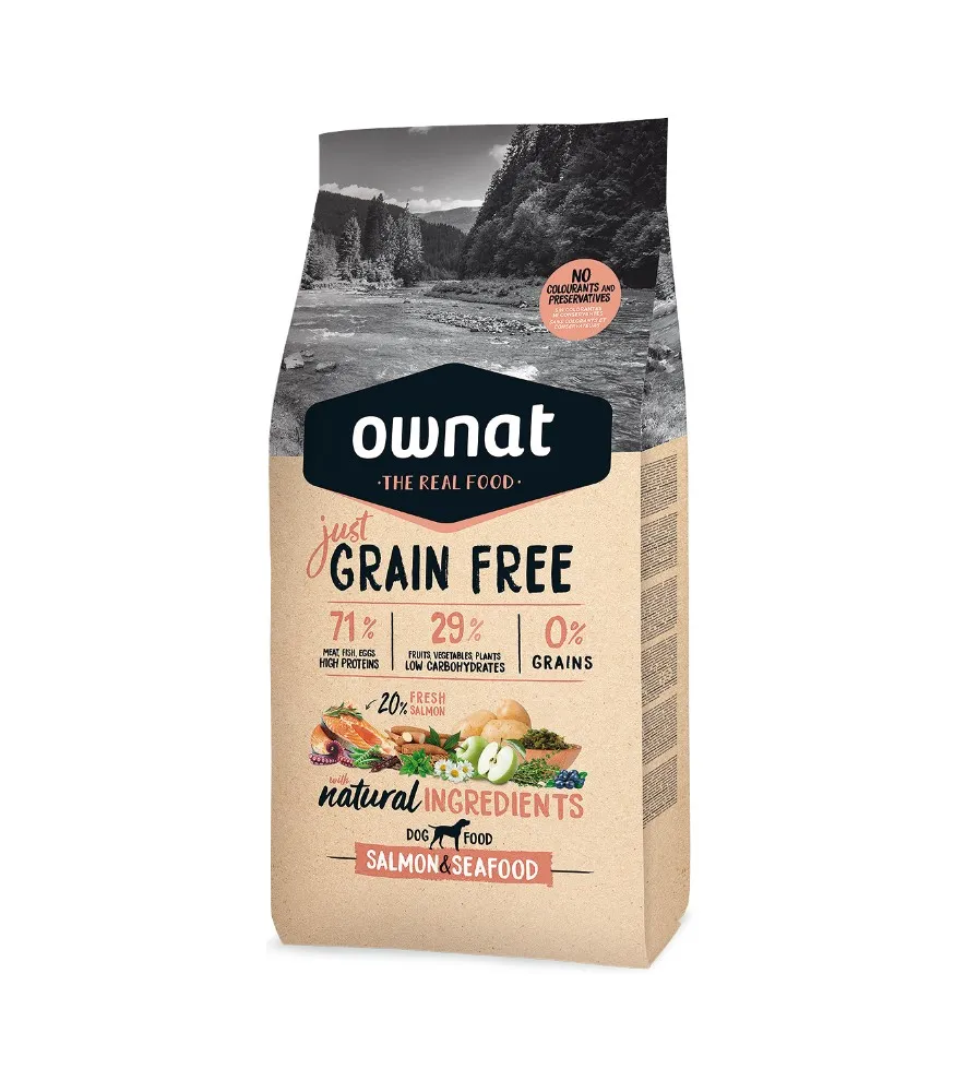[013887] Ownat Just Grain Free Salmón y Marisco 3kg