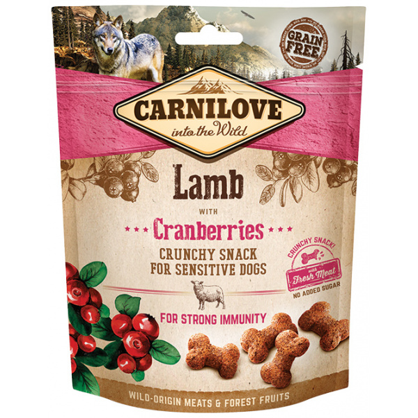 Snacks Carnilove Crunchy Cordero y Arándanos - 200g