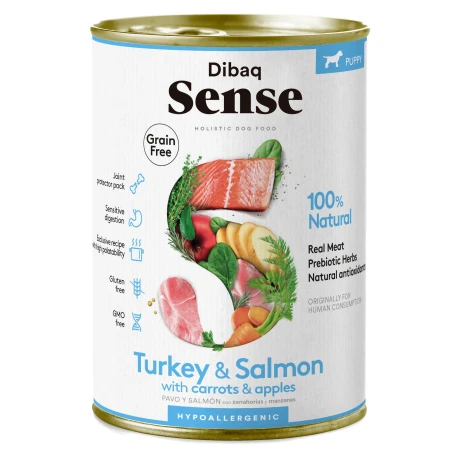 Lata Dibaq Sense Cachorros - Salmón y Pavo